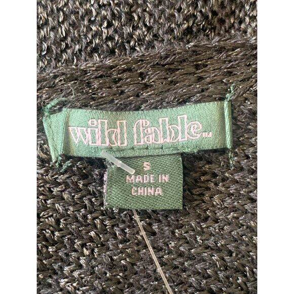 Wild Fable Womens Black Halter Neck Knit Crop Top w/ Adjustable Tie Back Small - Picture 15 of 16